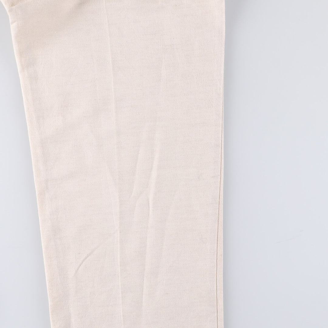 TEHAMA Two-pleat linen x cotton pants slacks for men, equivalent to w35 linen Beige type Vintage Second Hand