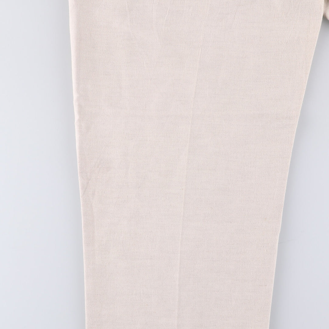 TEHAMA Two-pleat linen x cotton pants slacks for men, equivalent to w35 linen Beige type Vintage Second Hand
