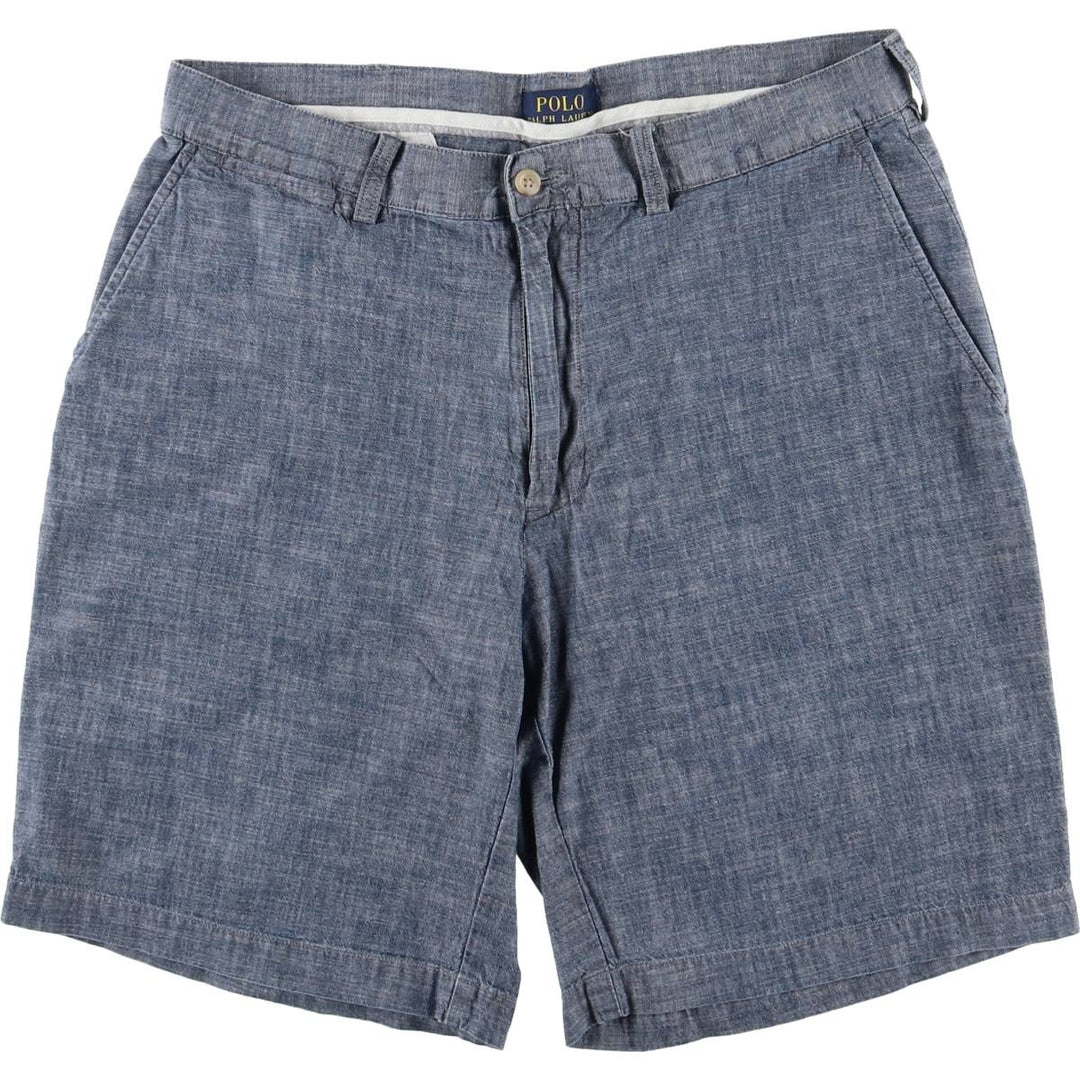 Ralph Lauren POLO RALPH LAUREN Cotton Shorts Half Pants Men's W35 equivalent cotton blue type Vintage Second Hand