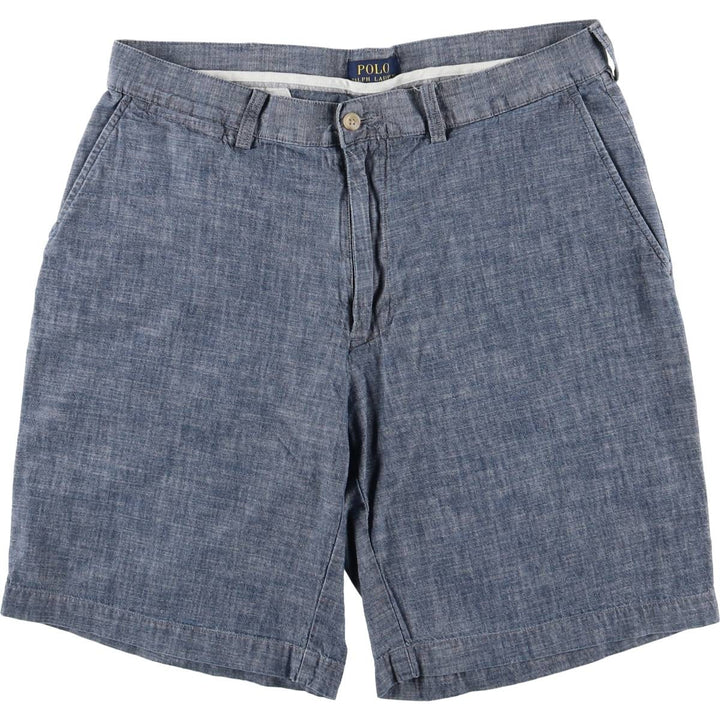 Ralph Lauren POLO RALPH LAUREN Cotton Shorts Half Pants Men's W35 equivalent cotton blue type Vintage Second Hand
