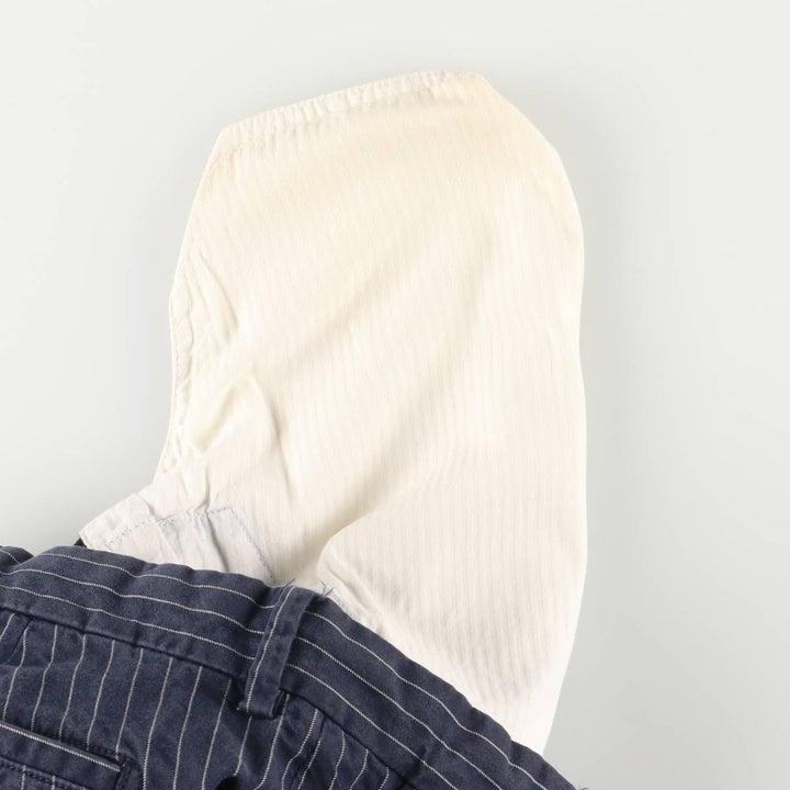 Ralph Lauren POLO by Ralph Lauren Stripe Pattern Cotton Shorts, Half Pants, Men's, W34 equivalent cotton navy blue type Vintage Second Hand