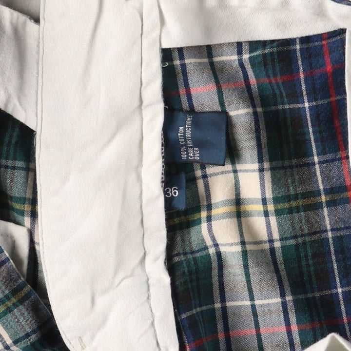 Ralph Lauren POLO by Ralph Lauren Madras Check Cotton Shorts, Half Pants, Men's, W37 equivalent cotton blue type Vintage Second Hand