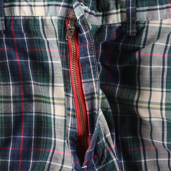 Ralph Lauren POLO by Ralph Lauren Madras Check Cotton Shorts, Half Pants, Men's, W37 equivalent cotton blue type Vintage Second Hand