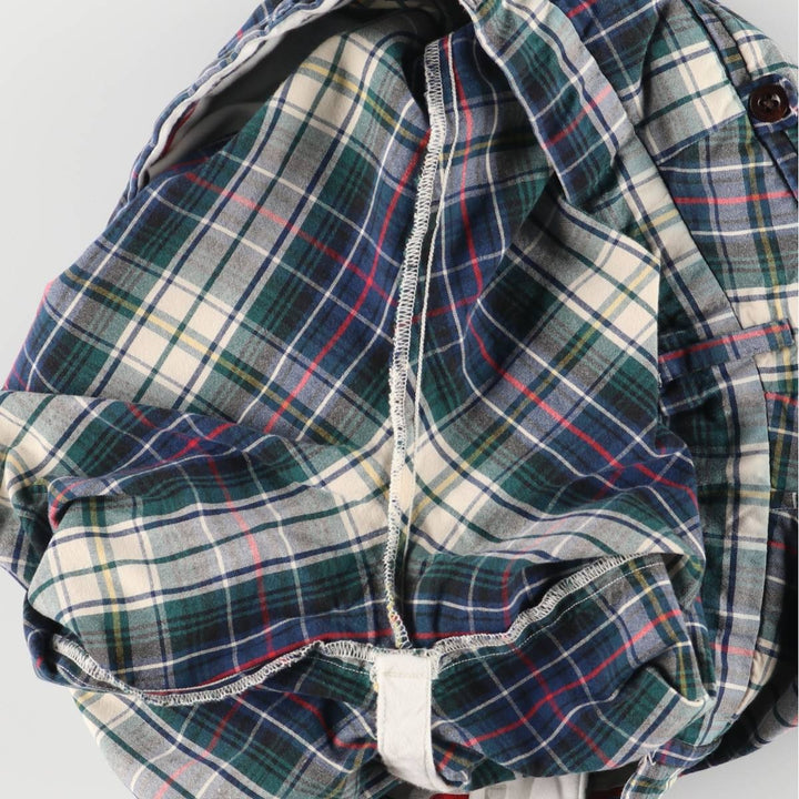 Ralph Lauren POLO by Ralph Lauren Madras Check Cotton Shorts, Half Pants, Men's, W37 equivalent cotton blue type Vintage Second Hand