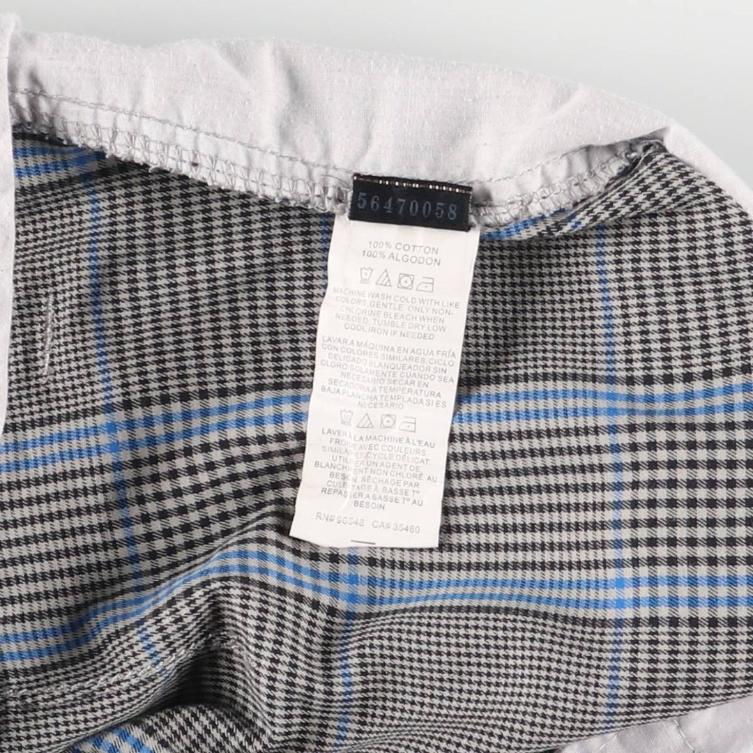 Oakley Check Pattern Cotton Shorts, Half Pants, Men's, W36 equivalent cotton gray type Vintage Second Hand