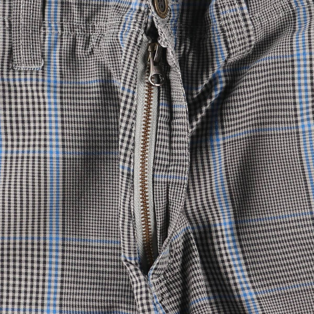Oakley Check Pattern Cotton Shorts, Half Pants, Men's, W36 equivalent cotton gray type Vintage Second Hand