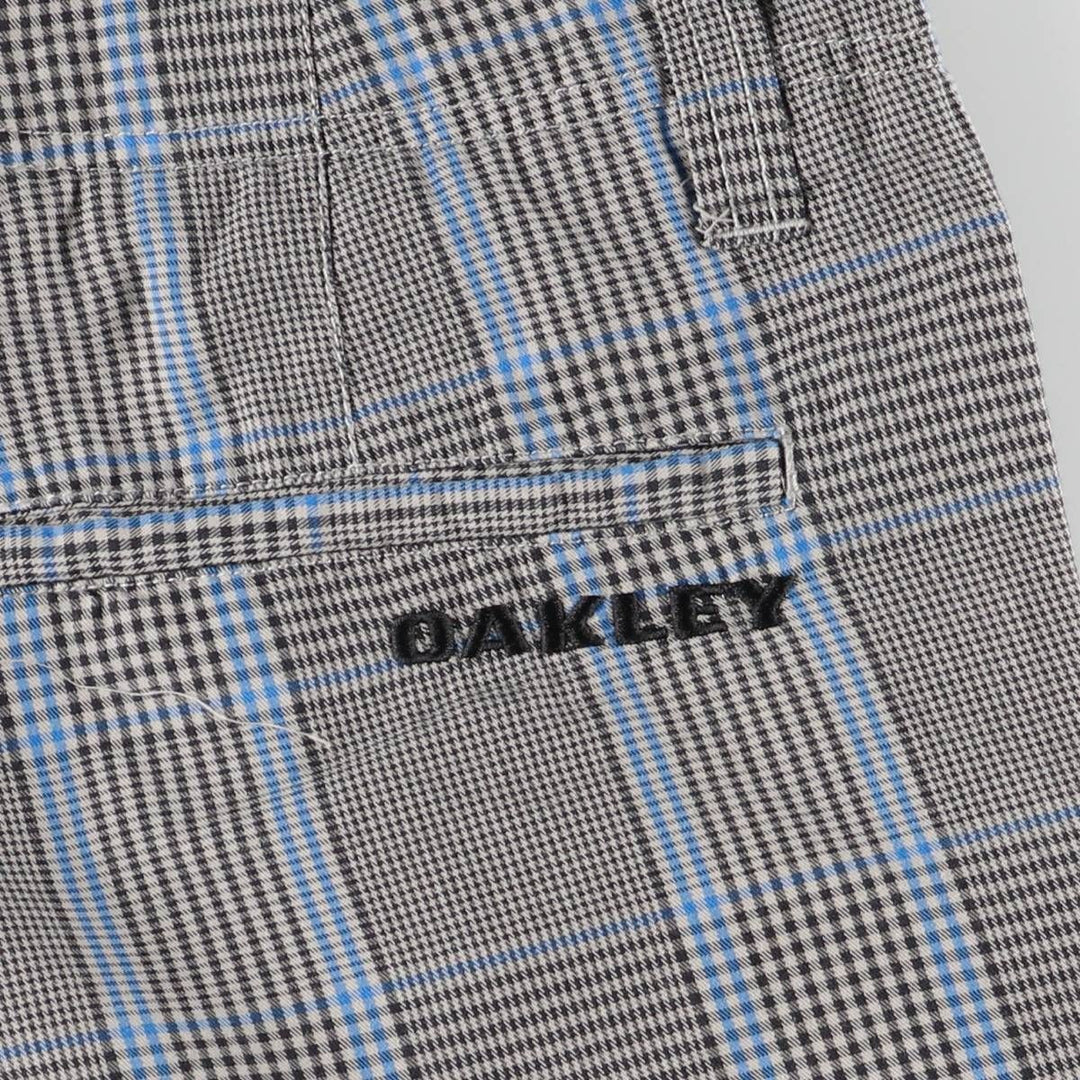 Oakley Check Pattern Cotton Shorts, Half Pants, Men's, W36 equivalent cotton gray type Vintage Second Hand
