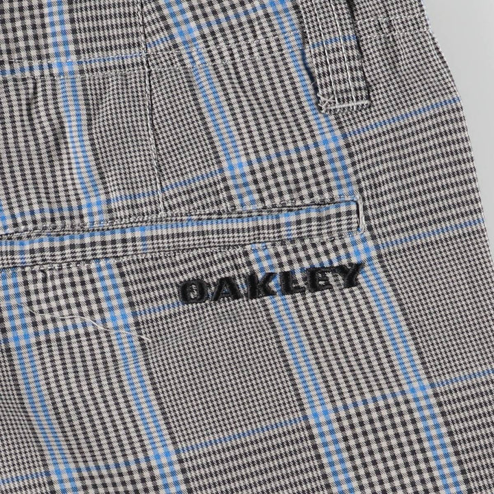 Oakley Check Pattern Cotton Shorts, Half Pants, Men's, W36 equivalent cotton gray type Vintage Second Hand