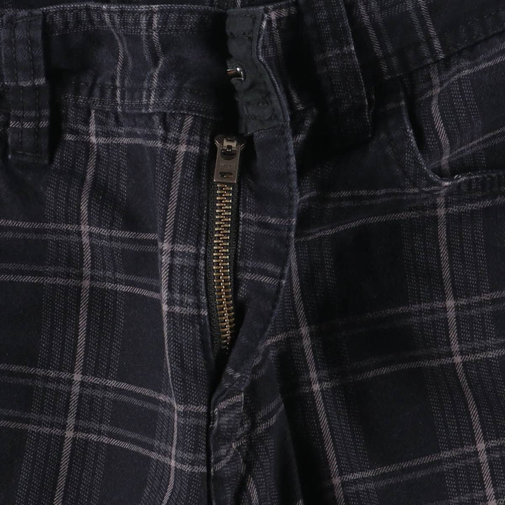 Oakley OAKLEY OAKLEY SLIM FIT Check Pattern Cotton Shorts Short Pants Men's W32 equivalent cotton black type Vintage Second Hand