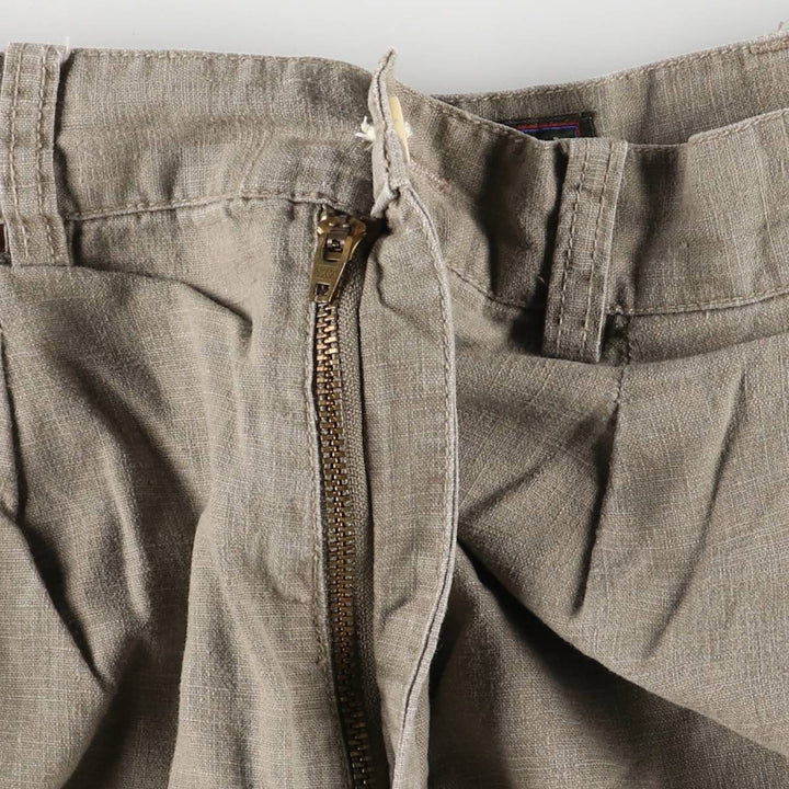 90'S Timberland WEATHERGEAR Two-pleat Linen Shorts, Men's, W34 equivalent, Vintage linen Beige type Vintage Second Hand