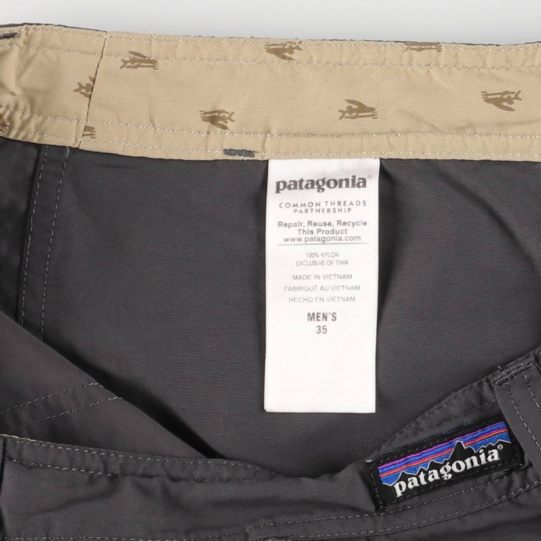 Patagonia 86586SP16 Nylon Shorts, Short Pants, Men's, W35 equivalent Nylon gray type Vintage Second Hand