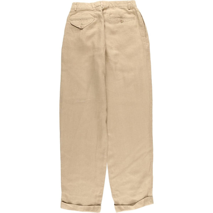 Ralph Lauren POLO by Ralph Lauren linen pants, women's size L (w28) linen Beige type Vintage Second Hand