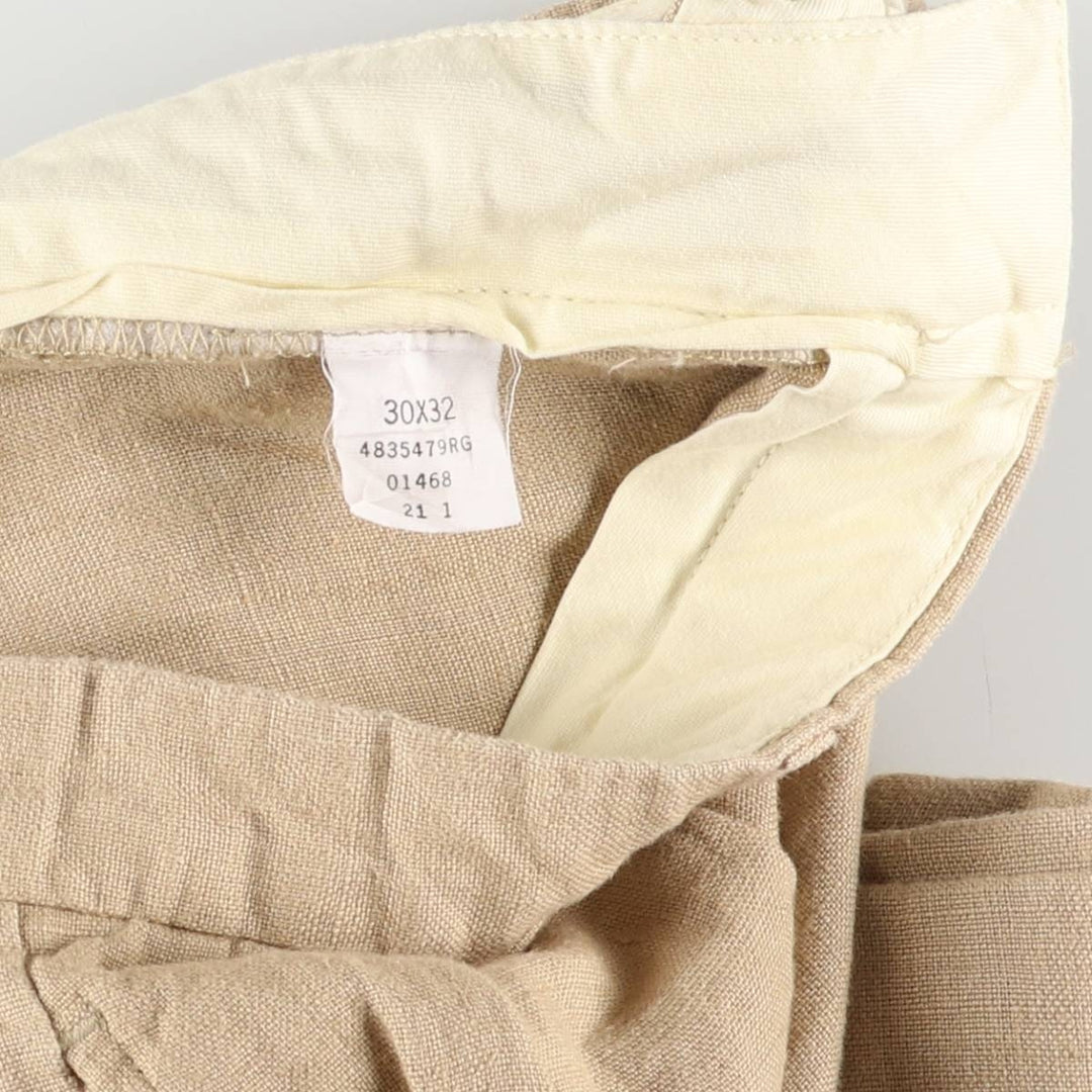 Ralph Lauren POLO by Ralph Lauren linen pants, women's size L (w28) linen Beige type Vintage Second Hand