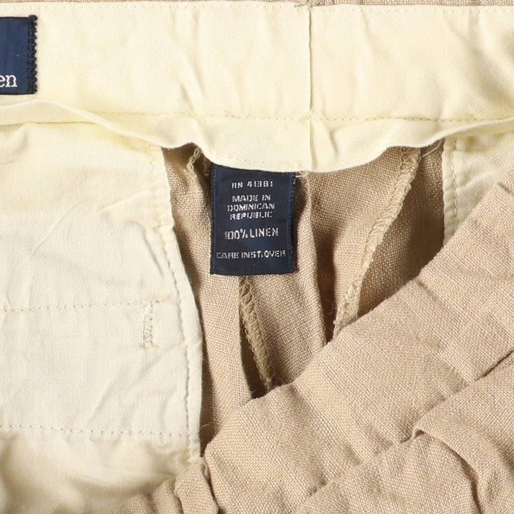 Ralph Lauren POLO by Ralph Lauren linen pants, women's size L (w28) linen Beige type Vintage Second Hand