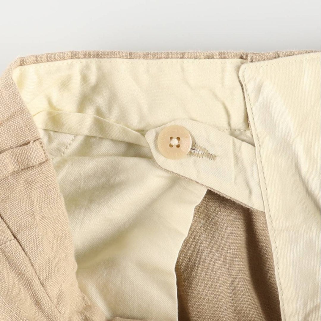 Ralph Lauren POLO by Ralph Lauren linen pants, women's size L (w28) linen Beige type Vintage Second Hand