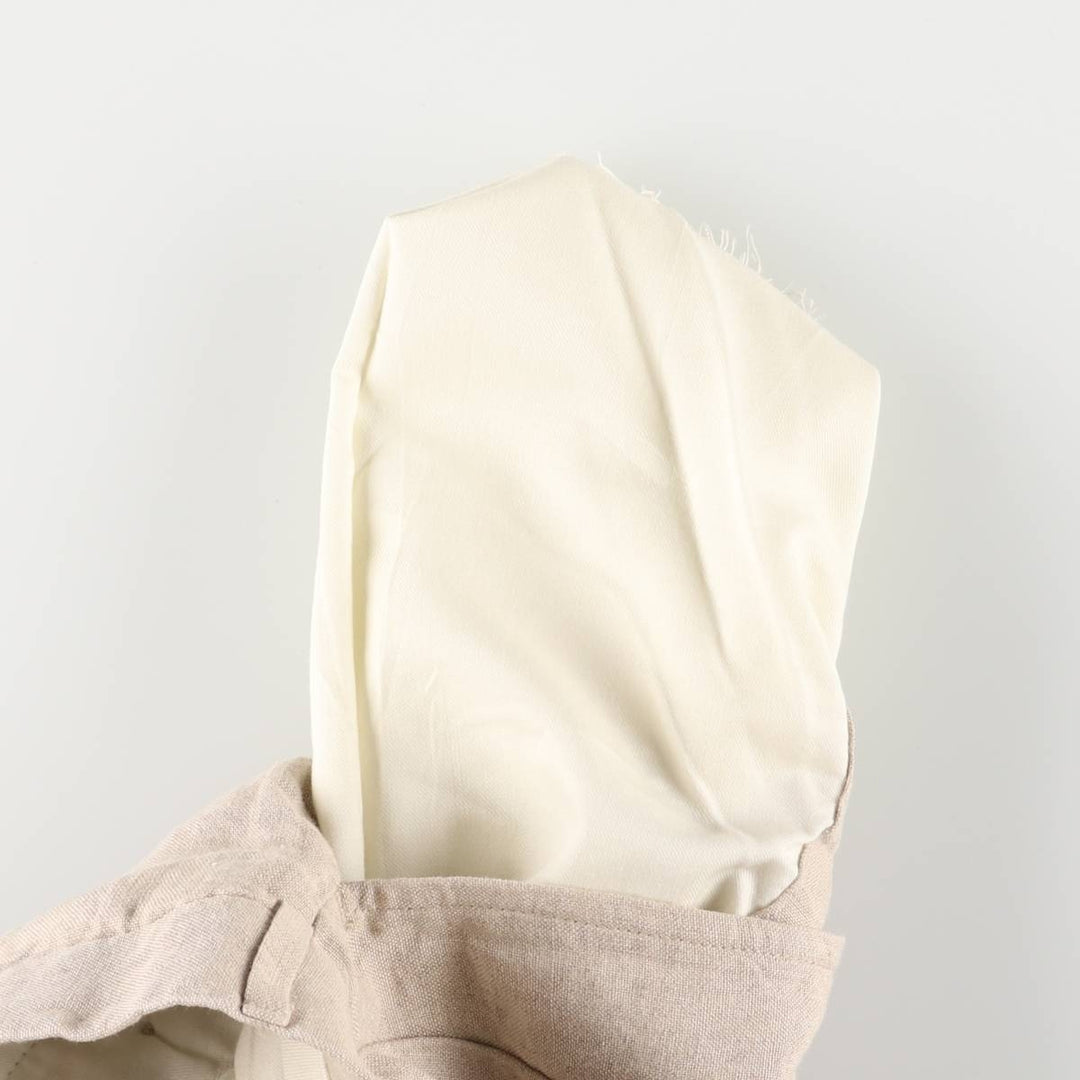 Brooks Brothers Two-pleat linen pants, made in the USA, women's size L (w28) linen Beige type Vintage Second Hand
