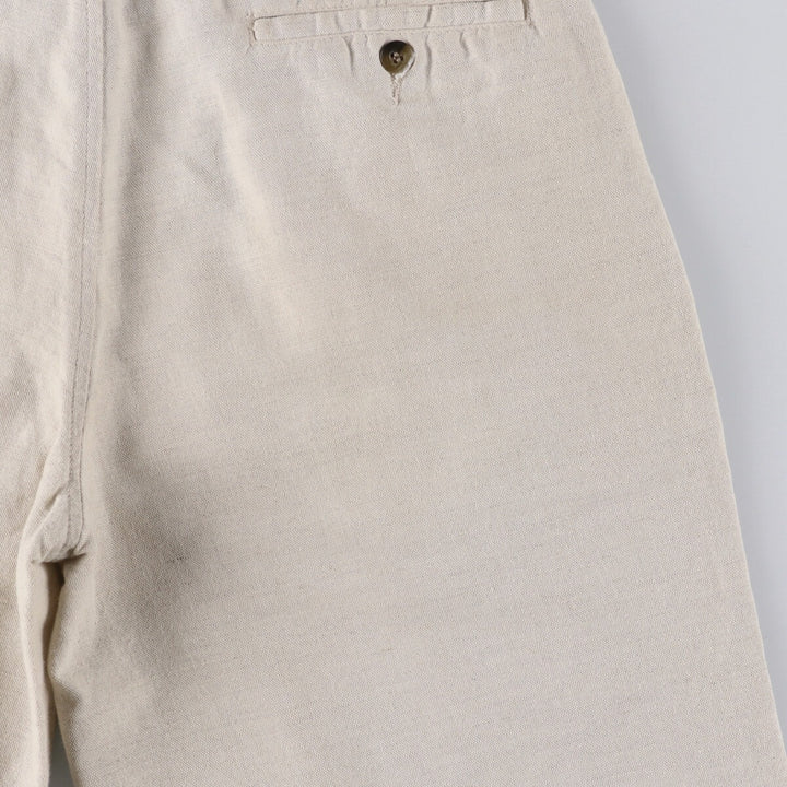 90'S Dockers Khakis Two-pleat Linen x Cotton Pants Slacks Men's W32 Vintage linen Beige type Vintage Second Hand