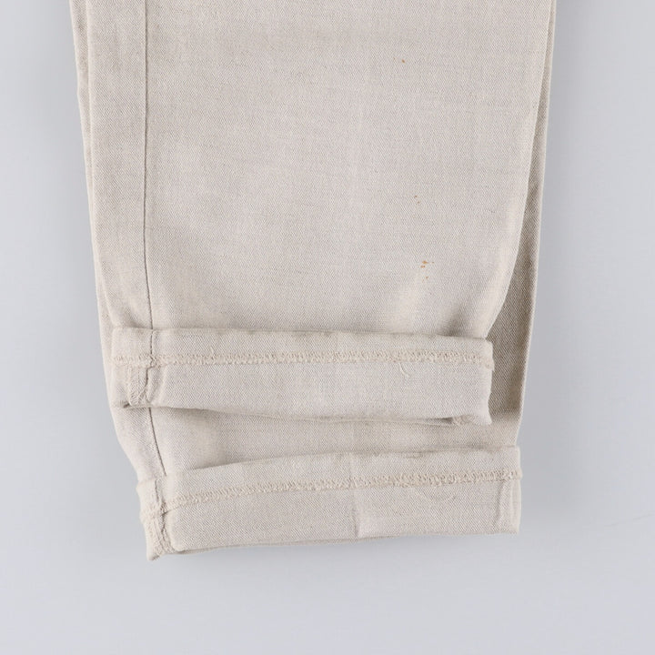 90'S Dockers Khakis Two-pleat Linen x Cotton Pants Slacks Men's W32 Vintage linen Beige type Vintage Second Hand
