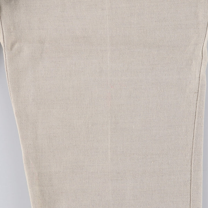 90'S Dockers Khakis Relaxed Fit Two-pleat Linen x Cotton Pants Slacks Men's W34 Vintage linen Beige type Vintage Second Hand