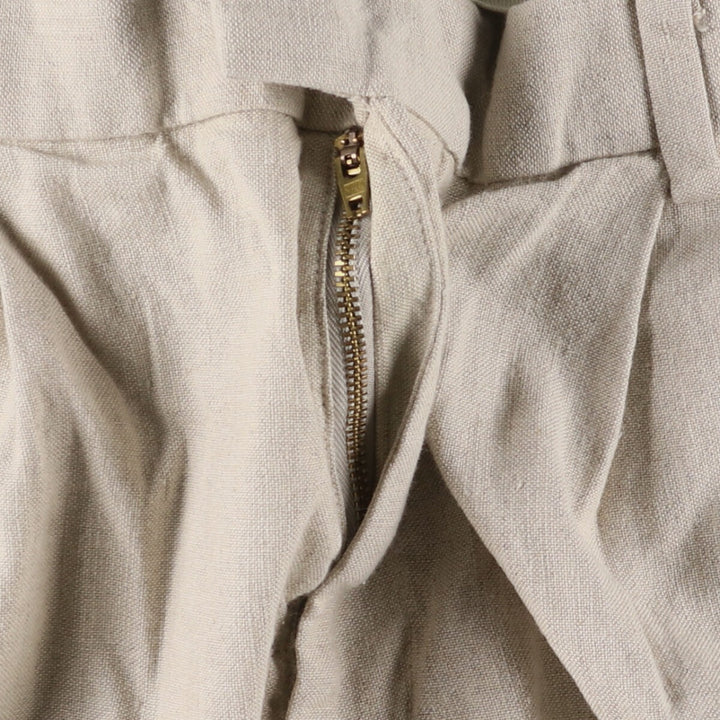00'S Dockers DOCKERS RECODE Two-pleat linen pants slacks for men, size W34 linen Beige type Vintage Second Hand