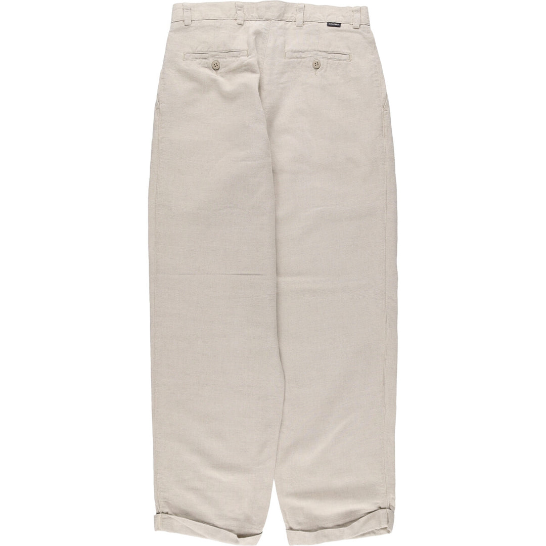 90'S Dockers Khakis Relaxed Fit Two-pleat Linen x Cotton Pants Slacks Men's W31 Vintage linen Beige type Vintage Second Hand
