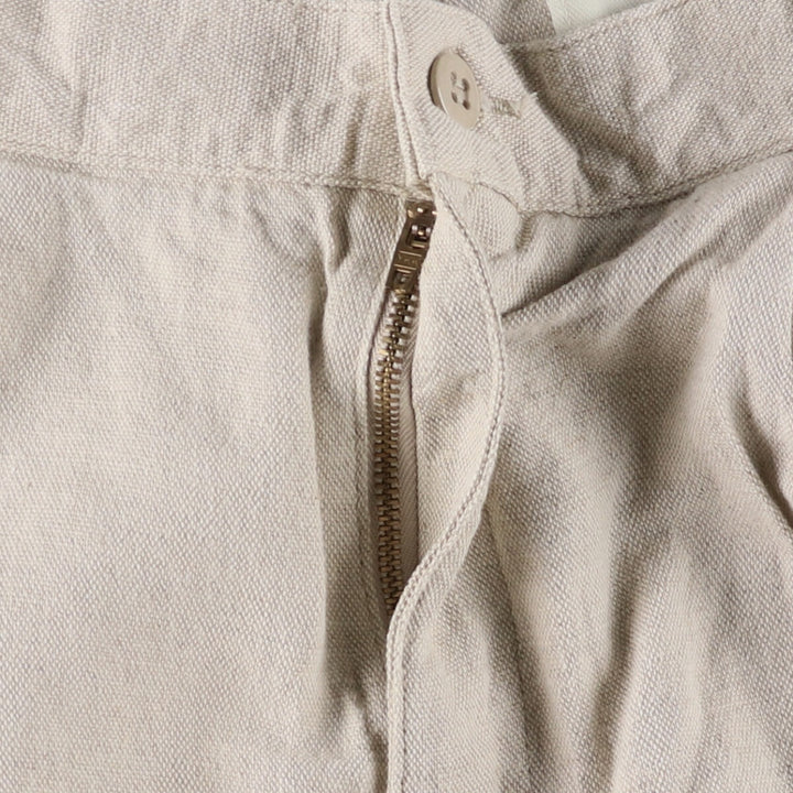 90'S Dockers Khakis Relaxed Fit Two-pleat Linen x Cotton Pants Slacks Men's W31 Vintage linen Beige type Vintage Second Hand