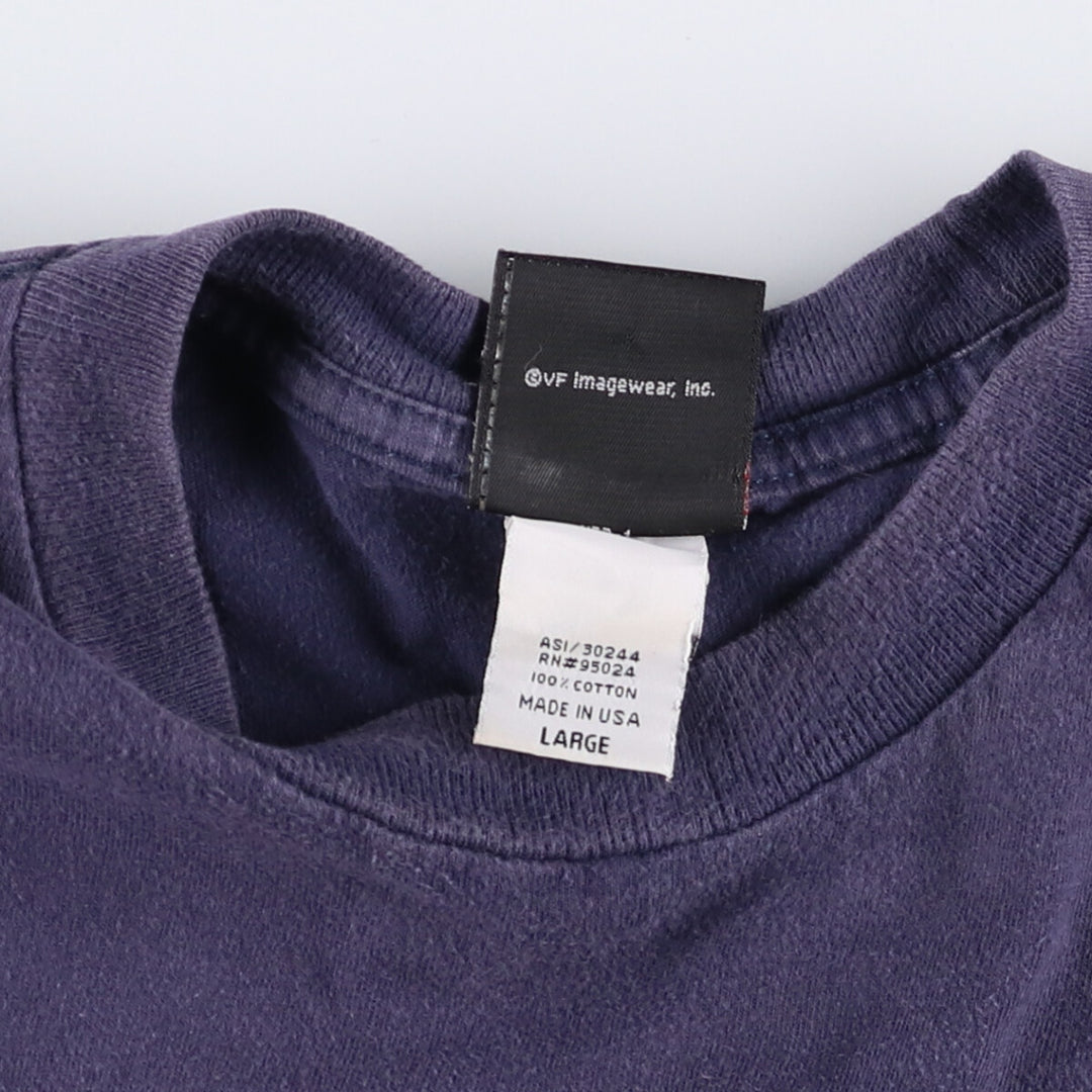 00'S Harley-Davidson Motorcycle Bike T-shirt Made in USA Men's L size cotton navy blue type Vintage Second Hand