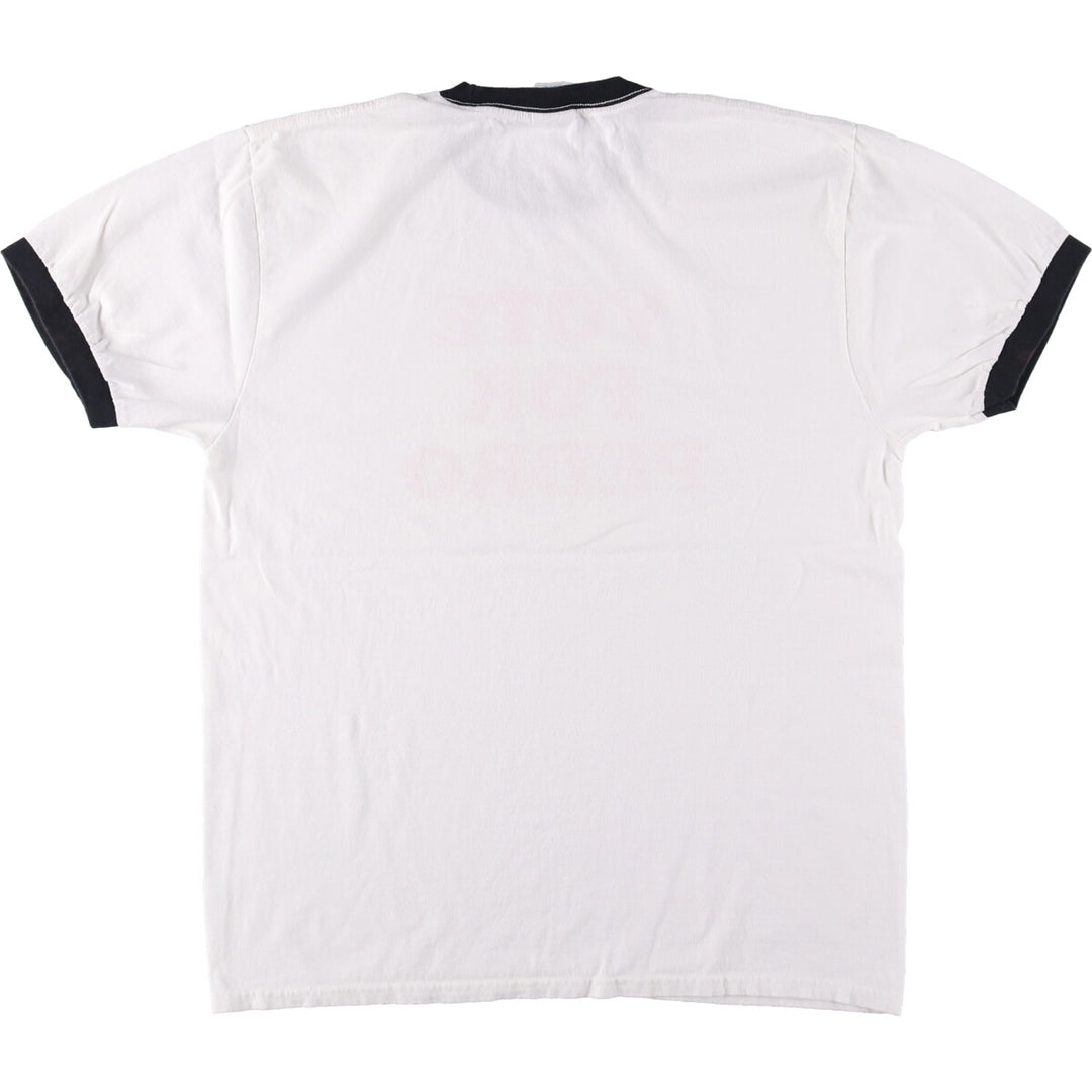 Port & Company Movie NAPOLEON DYNAMITE Napoleon Dynamite Ringer T-shirt Men's L size cotton white type Vintage Second Hand