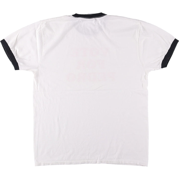 Port & Company Movie NAPOLEON DYNAMITE Napoleon Dynamite Ringer T-shirt Men's L size cotton white type Vintage Second Hand