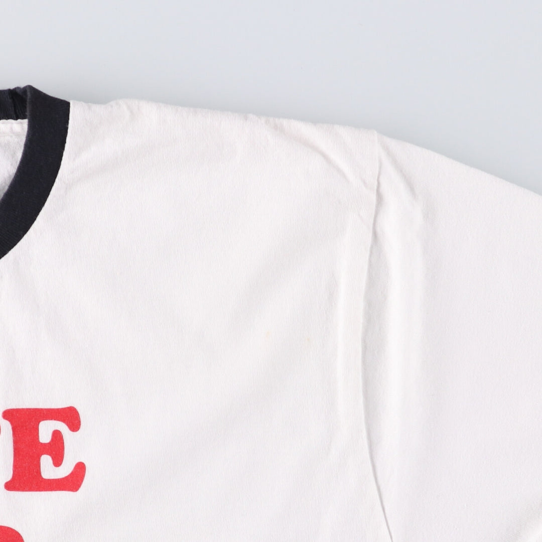 Port & Company Movie NAPOLEON DYNAMITE Napoleon Dynamite Ringer T-shirt Men's L size cotton white type Vintage Second Hand