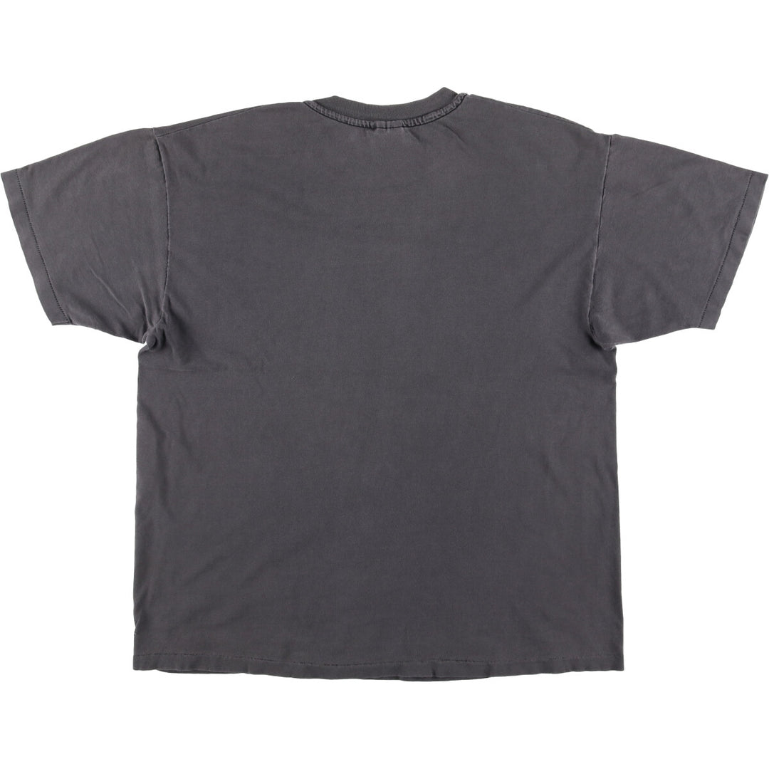 90'S Hanes BEEFY-T Advertising T-shirt, Men's XL size, Vintage cotton Charcoal Vintage Second Hand