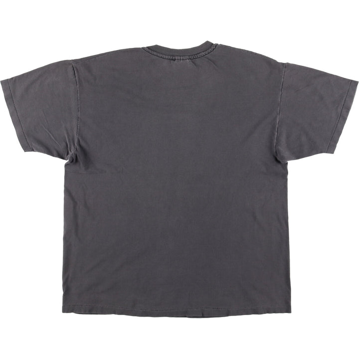 90'S Hanes BEEFY-T Advertising T-shirt, Men's XL size, Vintage cotton Charcoal Vintage Second Hand