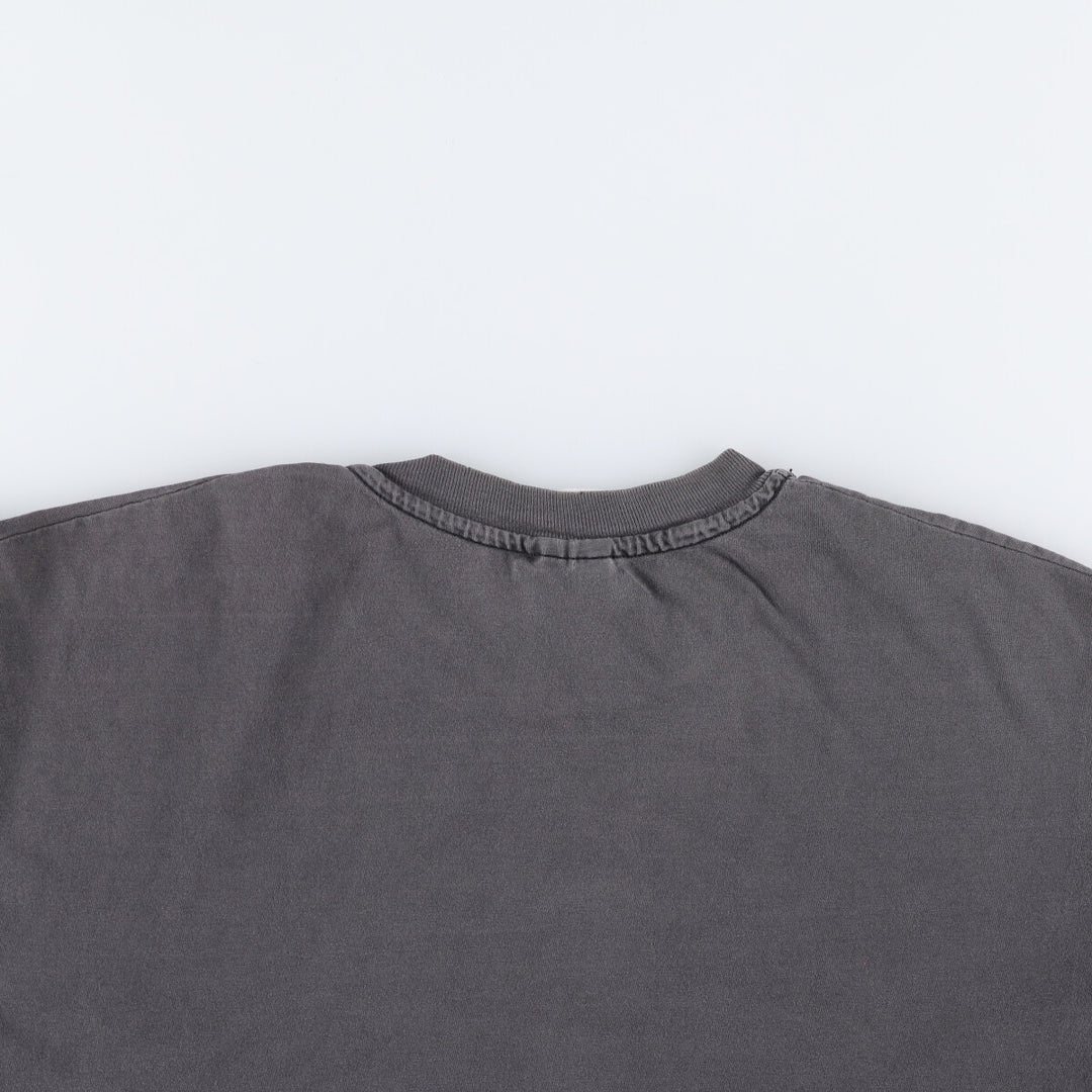 90'S Hanes BEEFY-T Advertising T-shirt, Men's XL size, Vintage cotton Charcoal Vintage Second Hand