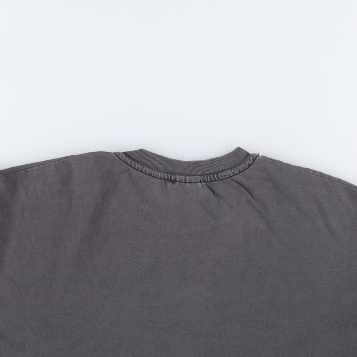 90'S Hanes BEEFY-T Advertising T-shirt, Men's XL size, Vintage cotton Charcoal Vintage Second Hand