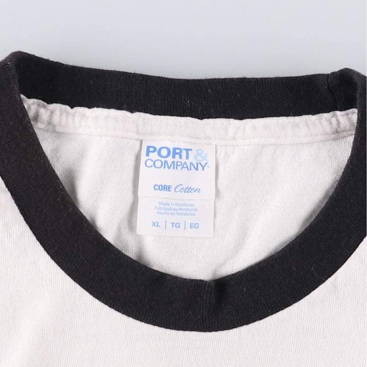Port & Company Movie NAPOLEON DYNAMITE Napoleon Dynamite Ringer T-shirt Men's XL size cotton white type Vintage Second Hand
