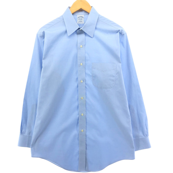 Brooks Brothers Est.1818 SLIM FIT long sleeve cotton shirt, men's size M cotton Blue type light blue Vintage Second Hand