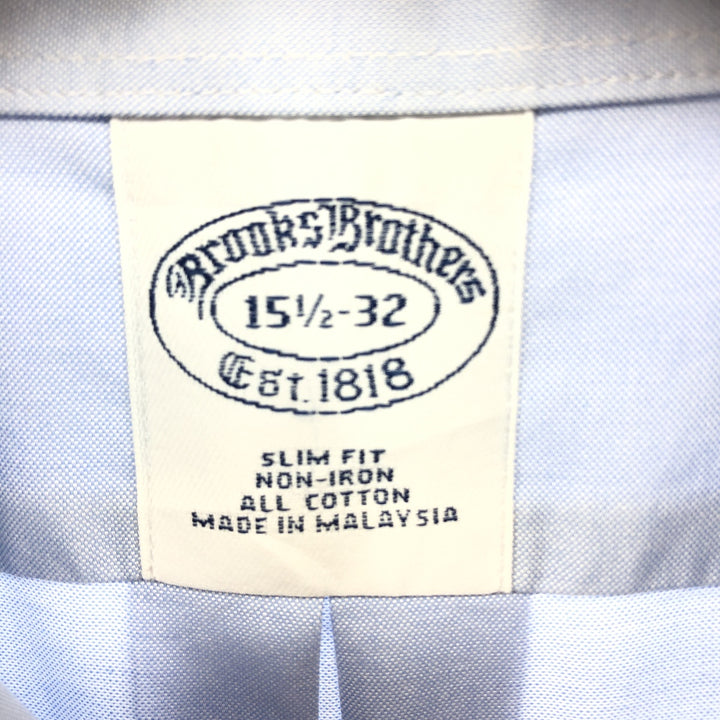 Brooks Brothers Est.1818 SLIM FIT long sleeve cotton shirt, men's size M cotton Blue type light blue Vintage Second Hand