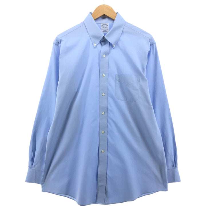 Brooks Brothers Est.1818 Long Sleeve Button-Down Shirt, Men's Size L Supima Cotton Blue type light blue Vintage Second Hand