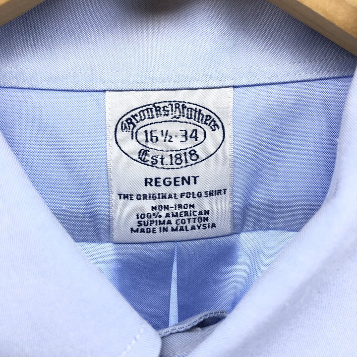 Brooks Brothers Est.1818 Long Sleeve Button-Down Shirt, Men's Size L Supima Cotton Blue type light blue Vintage Second Hand