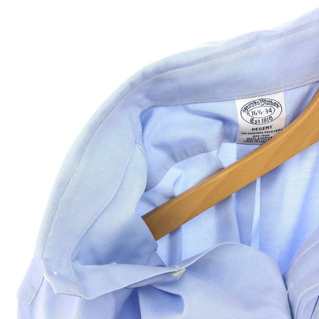 Brooks Brothers Est.1818 Long Sleeve Button-Down Shirt, Men's Size L Supima Cotton Blue type light blue Vintage Second Hand