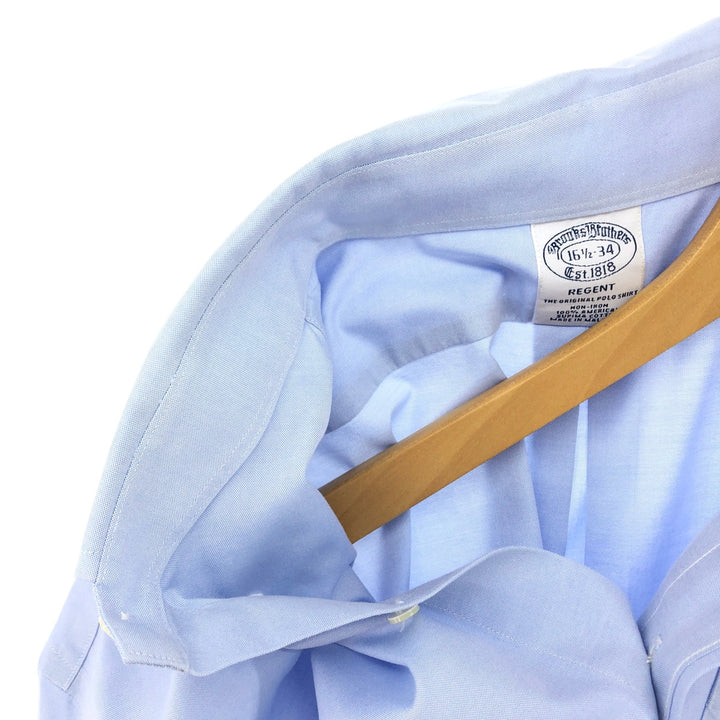 Brooks Brothers Est.1818 Long Sleeve Button-Down Shirt, Men's Size L Supima Cotton Blue type light blue Vintage Second Hand