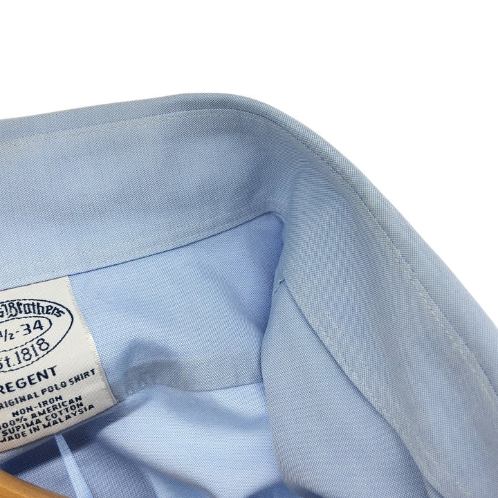 Brooks Brothers Est.1818 Long Sleeve Button-Down Shirt, Men's Size L Supima Cotton Blue type light blue Vintage Second Hand