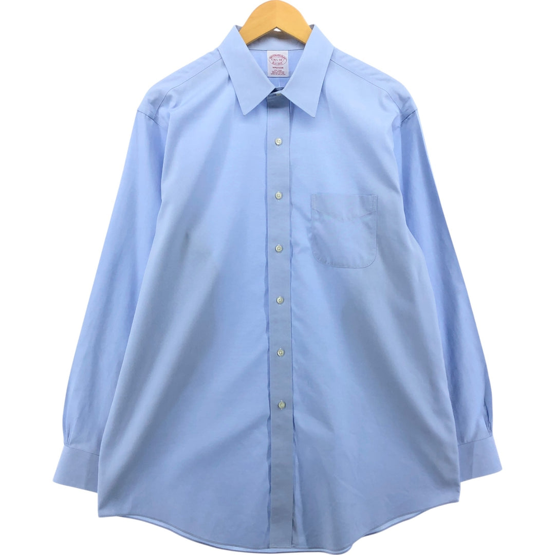 Brooks Brothers Est.1818 Long Sleeve Cotton Shirt, Men's Size L Supima Cotton Blue type light blue Vintage Second Hand