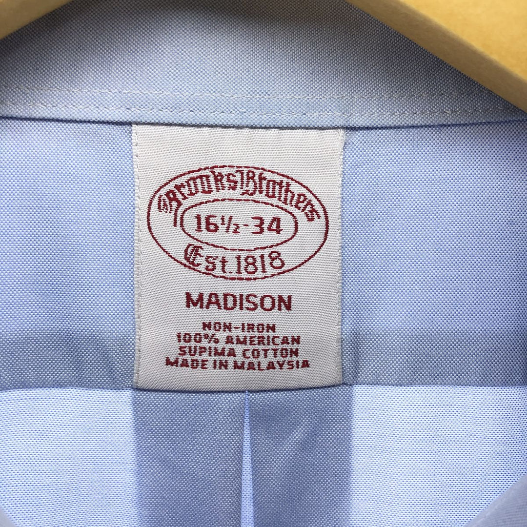 Brooks Brothers Est.1818 Long Sleeve Cotton Shirt, Men's Size L Supima Cotton Blue type light blue Vintage Second Hand