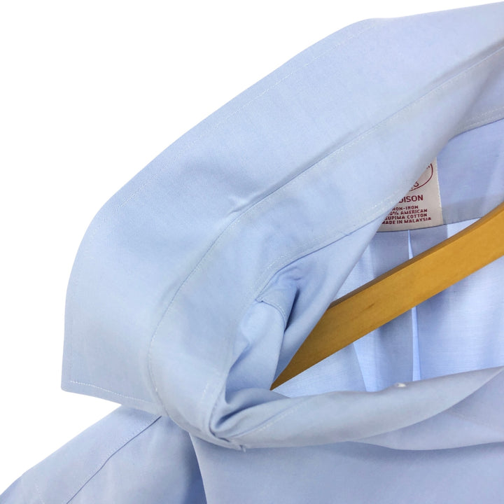 Brooks Brothers Est.1818 Long Sleeve Cotton Shirt, Men's Size L Supima Cotton Blue type light blue Vintage Second Hand