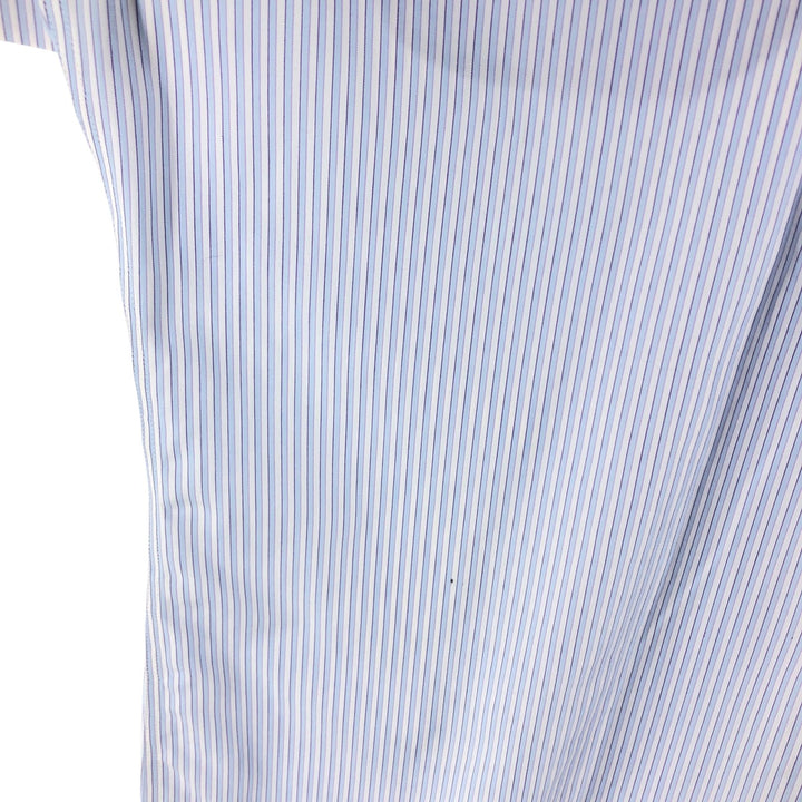 Brooks Brothers 346 short sleeve button down striped shirt, men's size M cotton Blue type light blue Vintage Second Hand