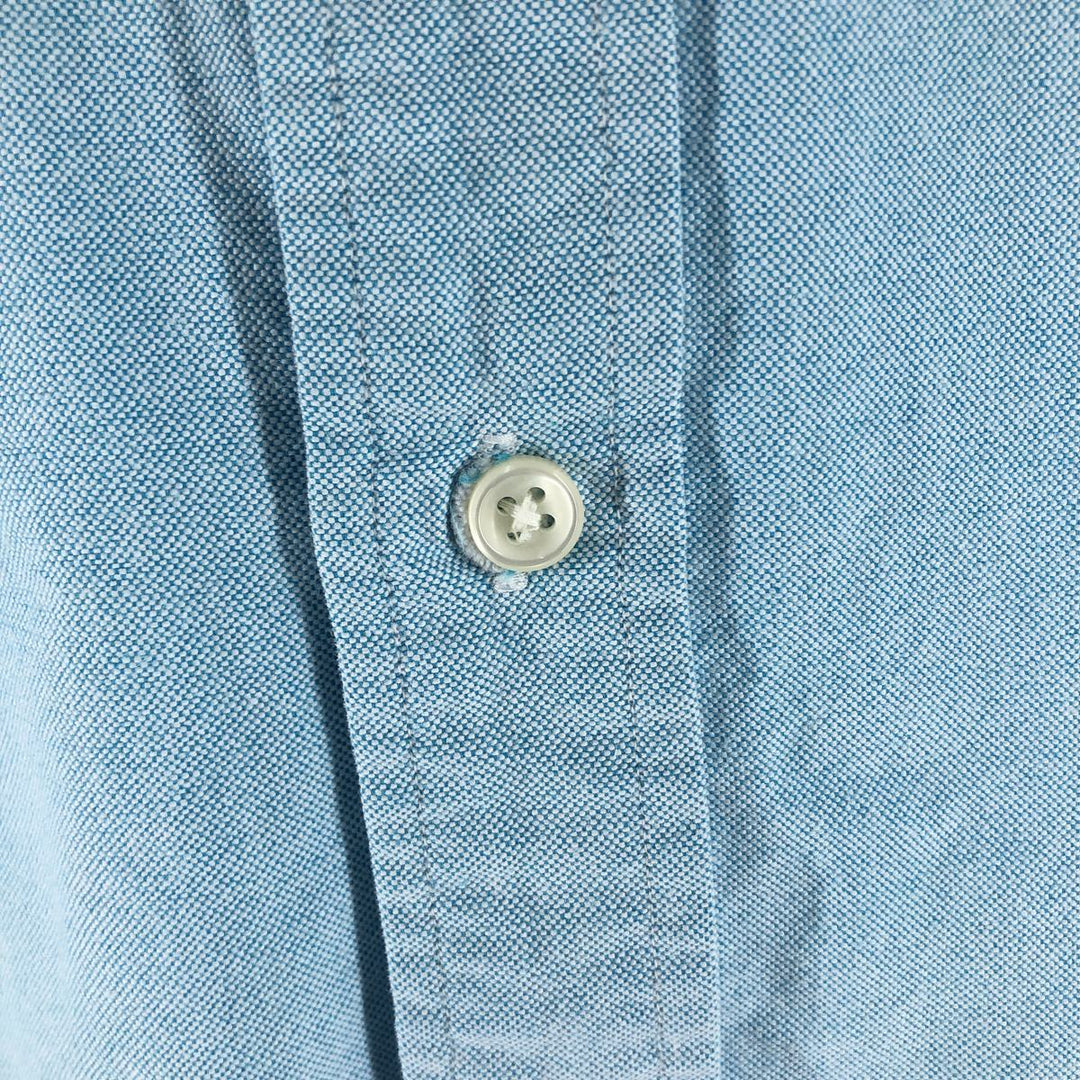 Ralph Lauren short sleeve button down shirt, men's size L cotton Blue type light blue Vintage Second Hand
