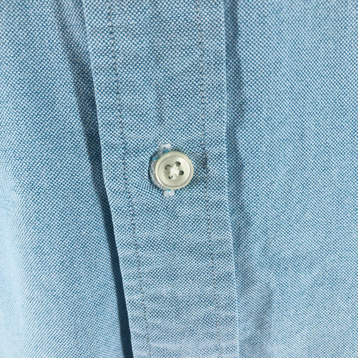 Ralph Lauren short sleeve button down shirt, men's size L cotton Blue type light blue Vintage Second Hand
