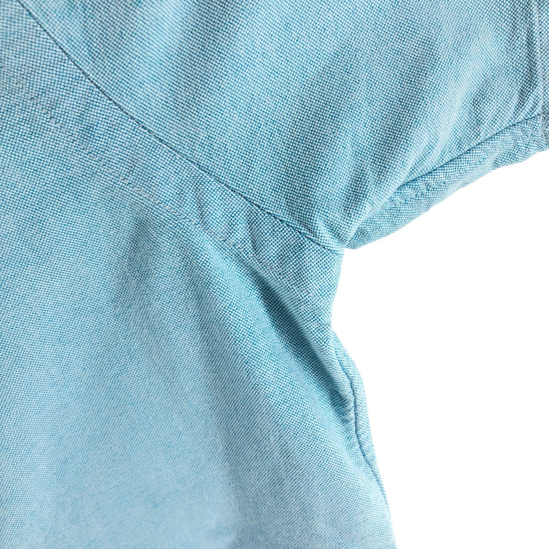 Ralph Lauren short sleeve button down shirt, men's size L cotton Blue type light blue Vintage Second Hand