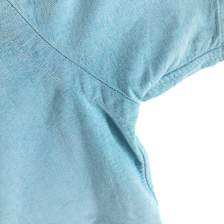 Ralph Lauren short sleeve button down shirt, men's size L cotton Blue type light blue Vintage Second Hand